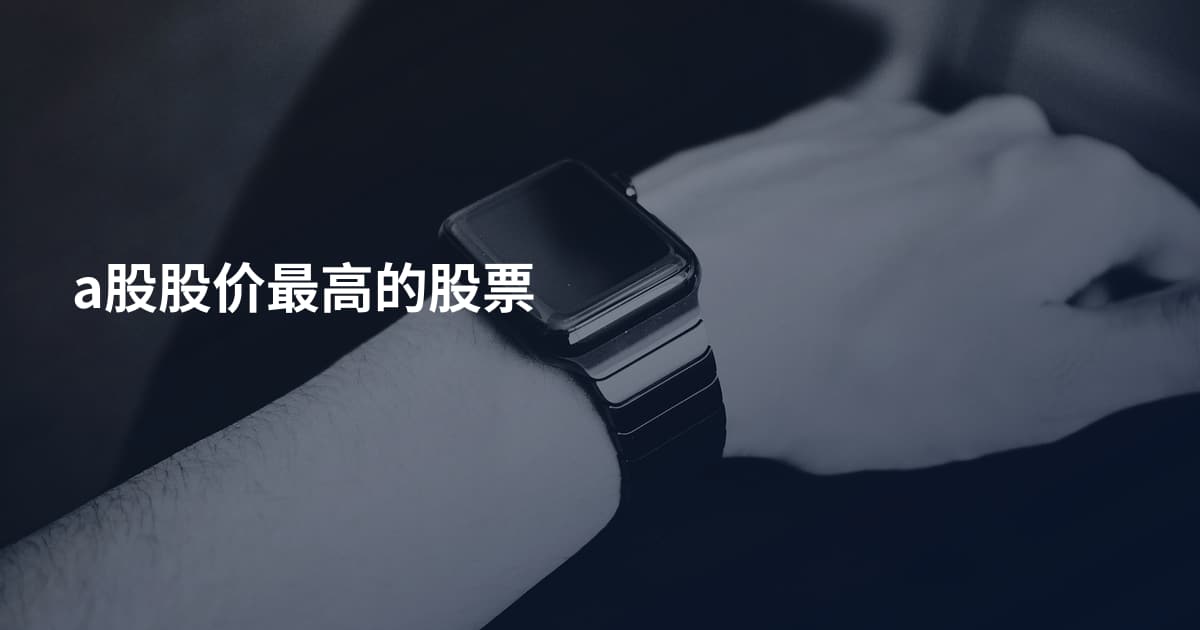 a股股价最高的股票