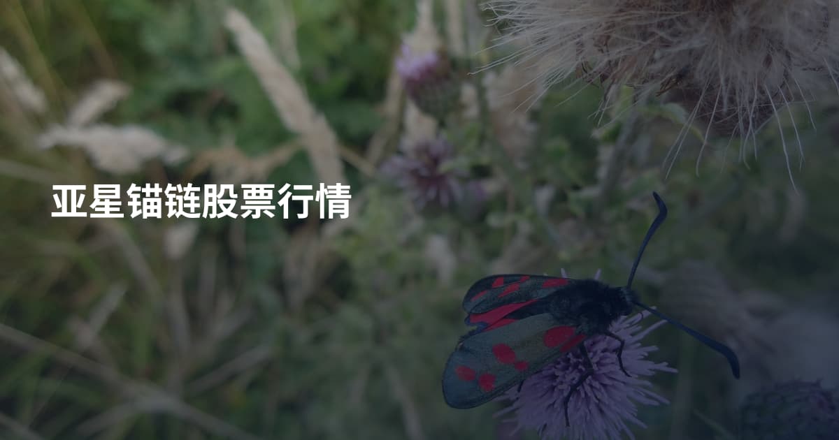 亚星锚链股票行情