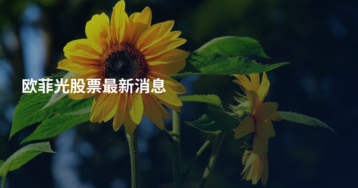 欧菲光股票最新消息