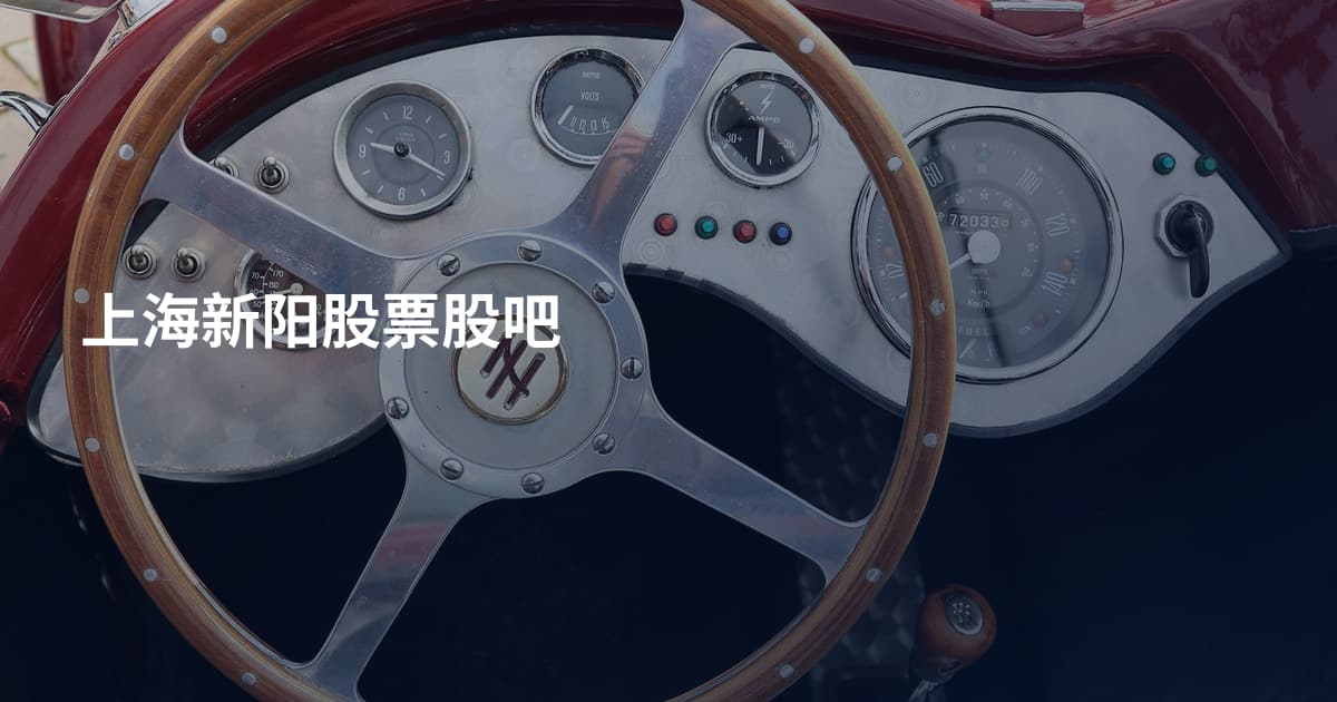 上海新阳股票股吧