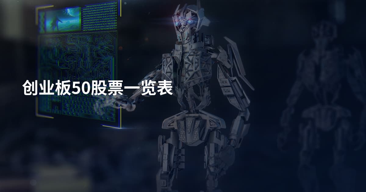 创业板50股票一览表