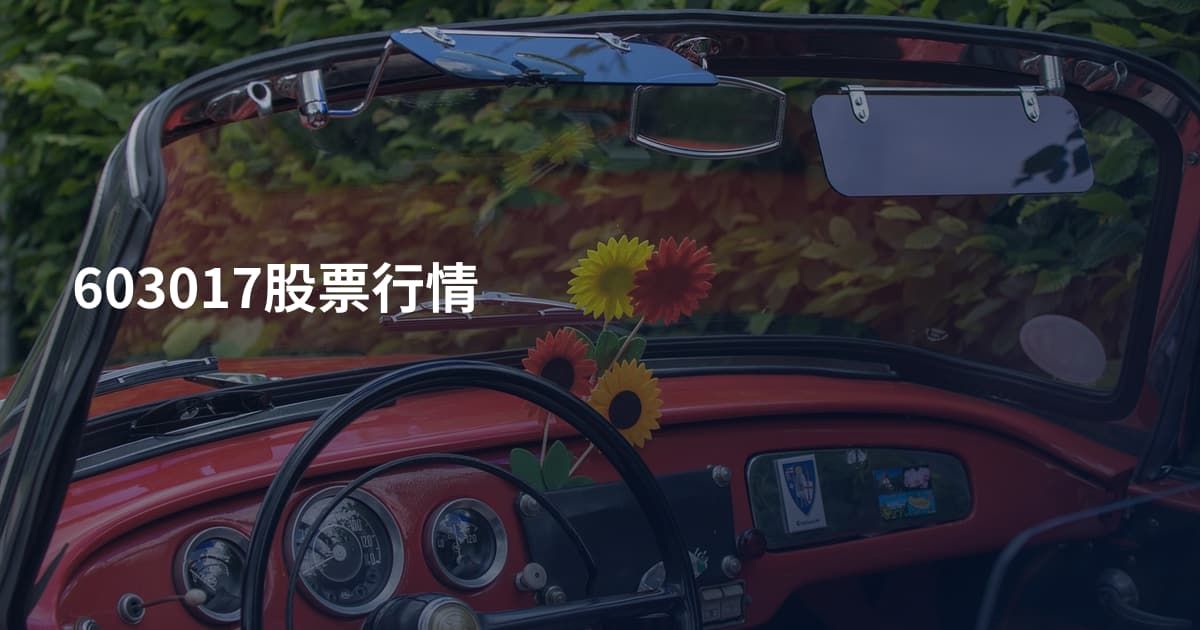 603017股票行情