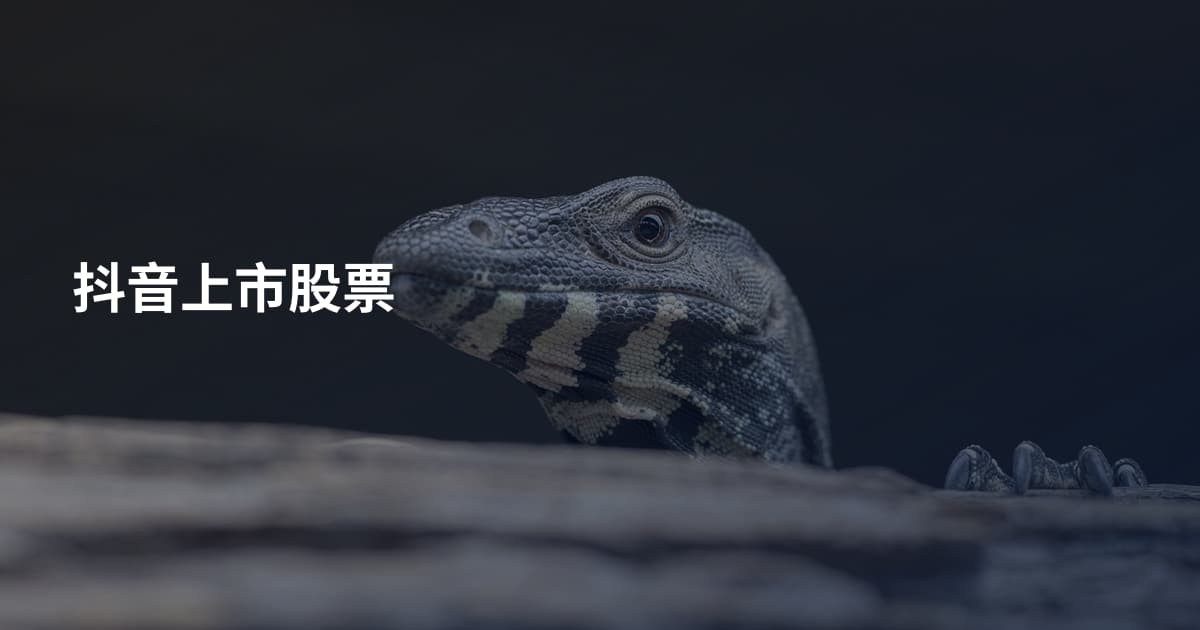 抖音上市股票