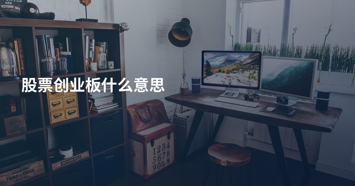 股票创业板什么意思