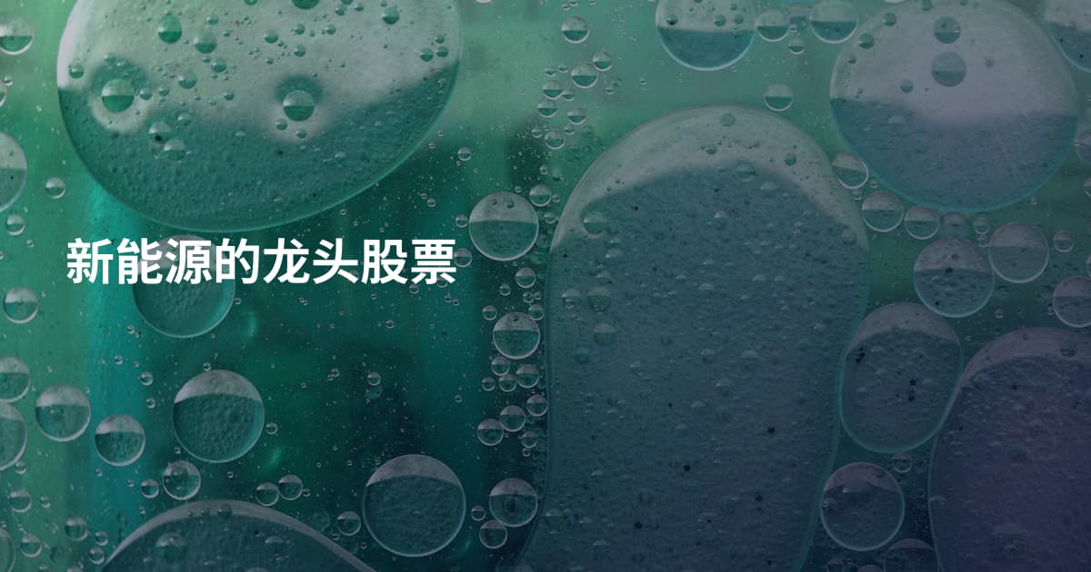 新能源的龙头股票