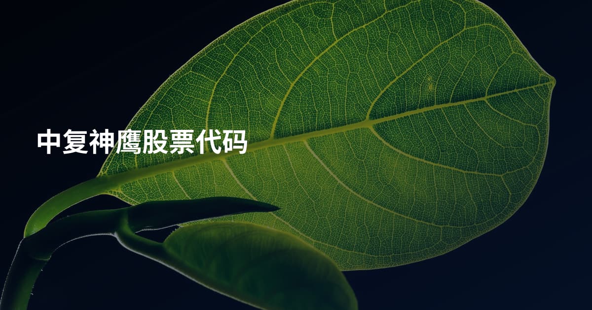 中复神鹰股票代码