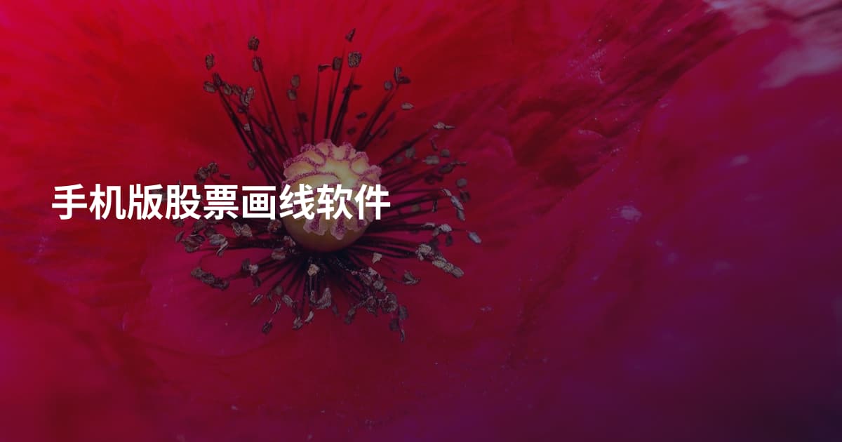 手机版股票画线软件