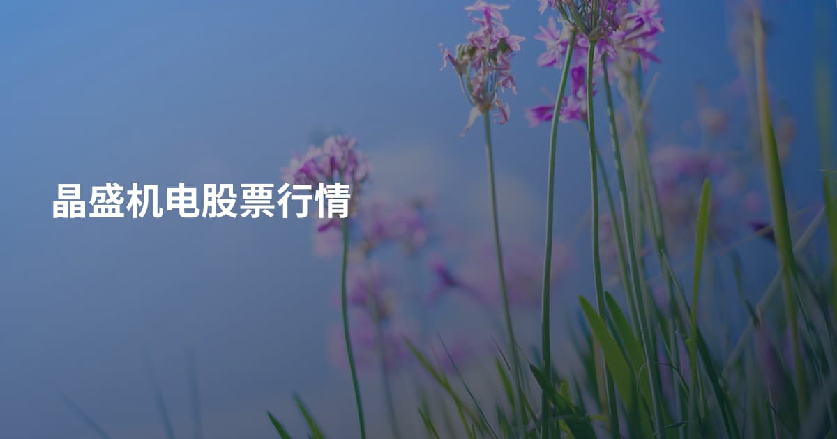 晶盛机电股票行情