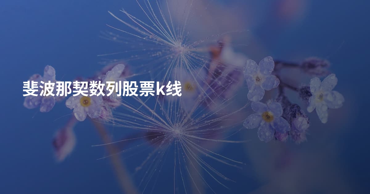 斐波那契数列股票k线