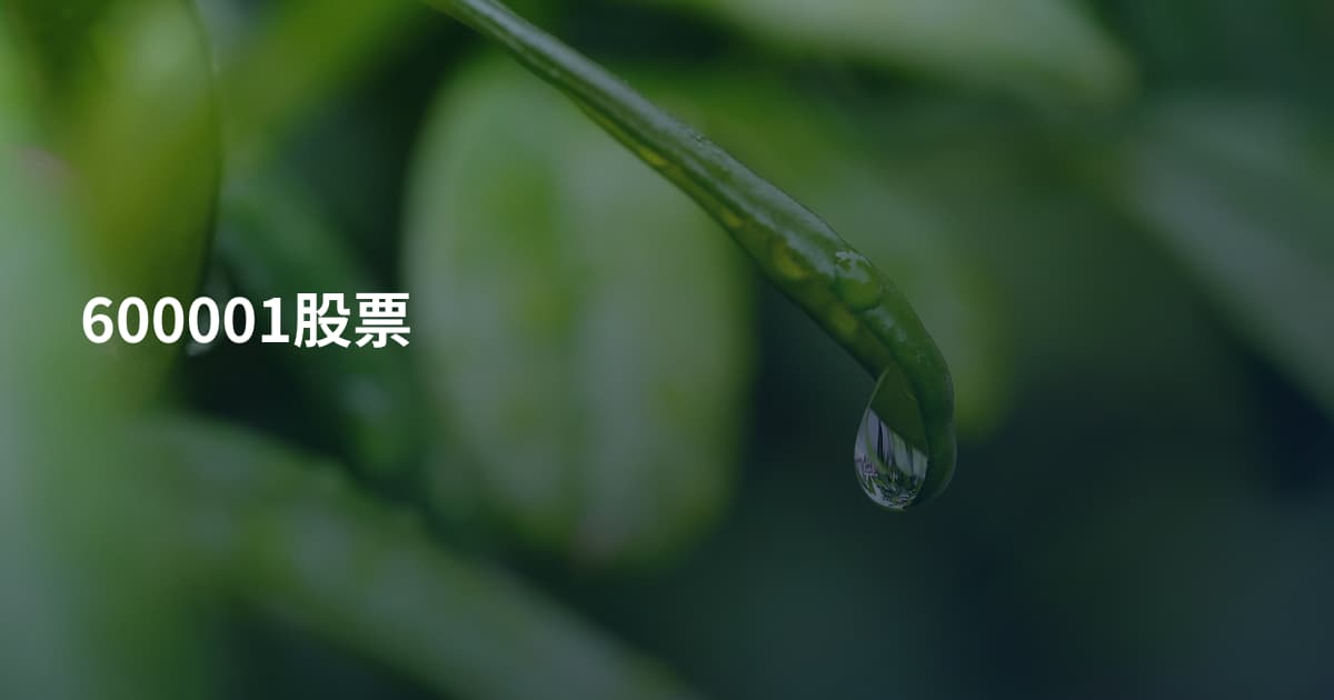 600001股票