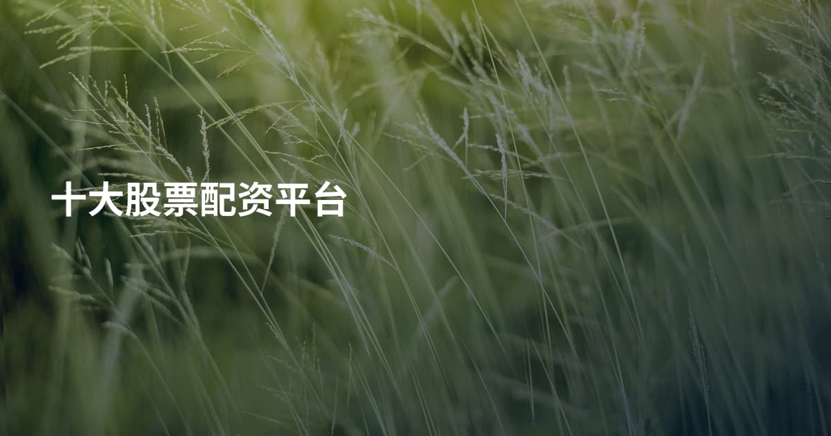 十大股票配资平台