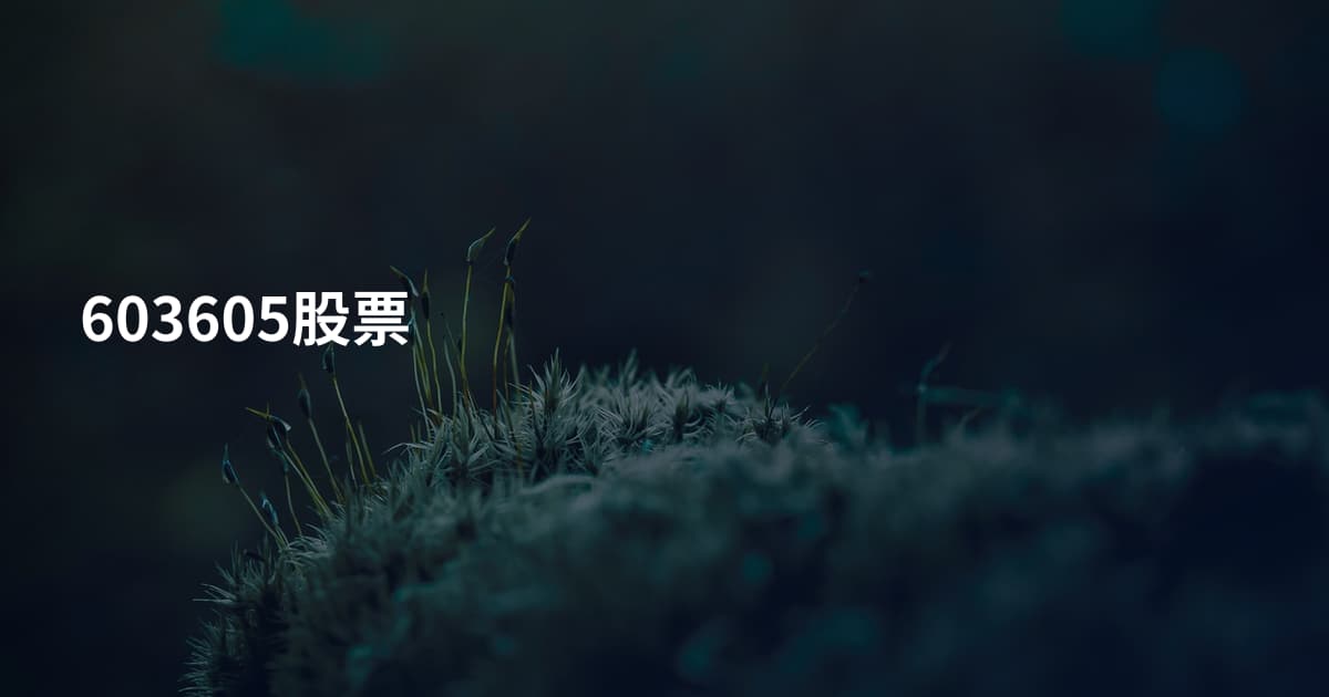 603605股票