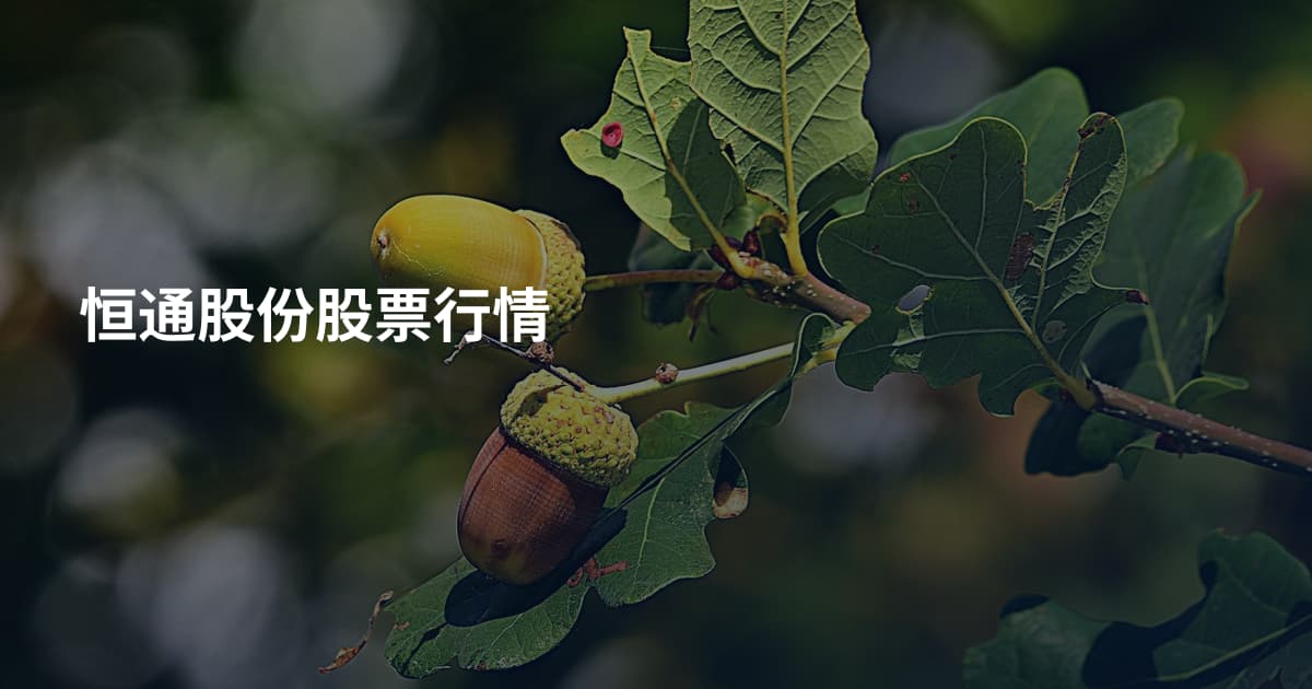 恒通股份股票行情