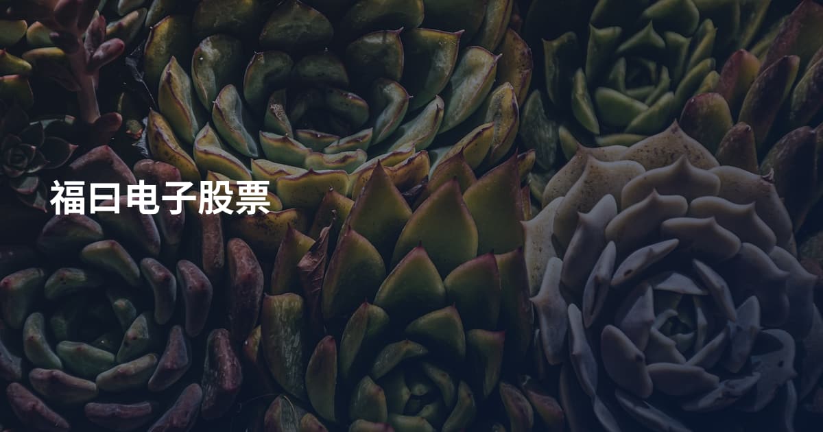 福曰电子股票