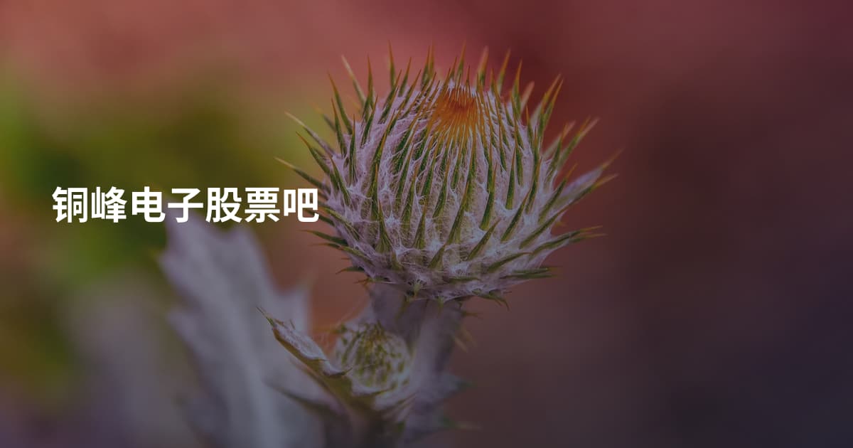 铜峰电子股票吧