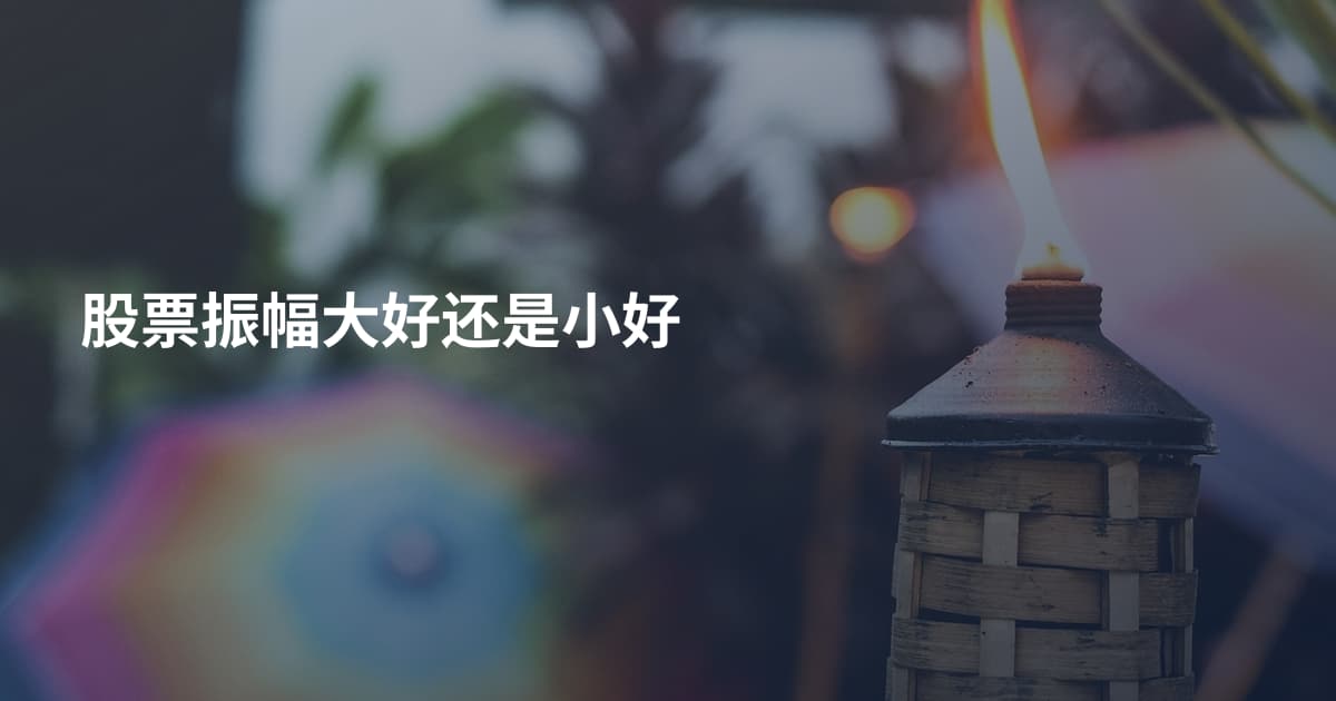 股票振幅大好还是小好