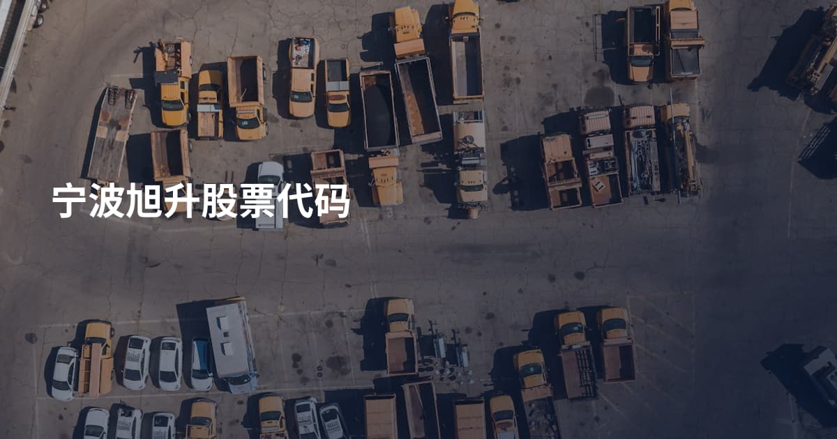 宁波旭升股票代码