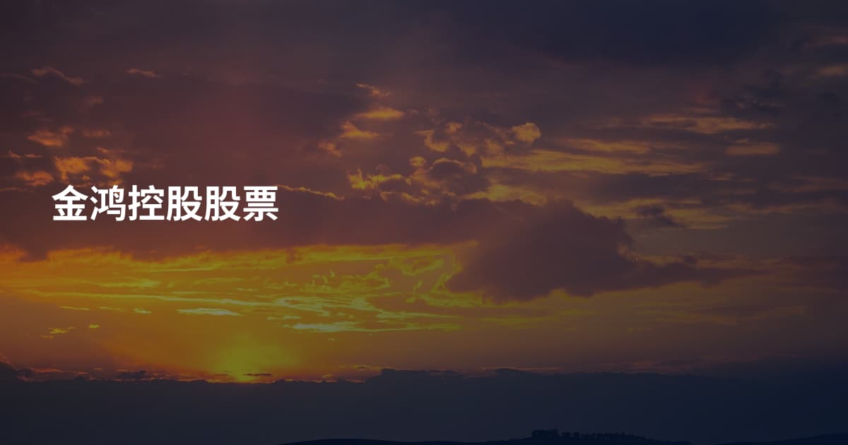 金鸿控股股票