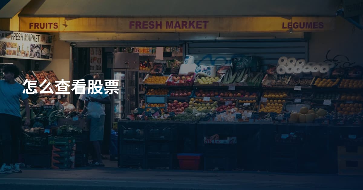 怎么查看股票