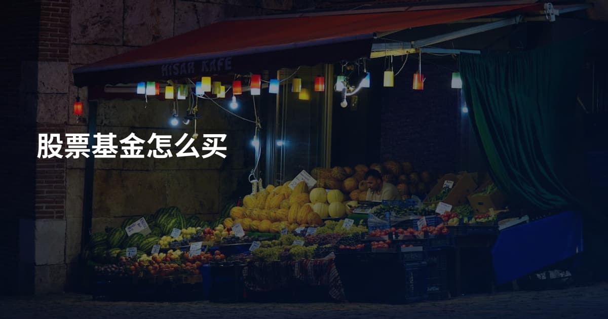 股票基金怎么买
