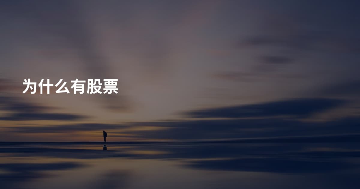 为什么有股票