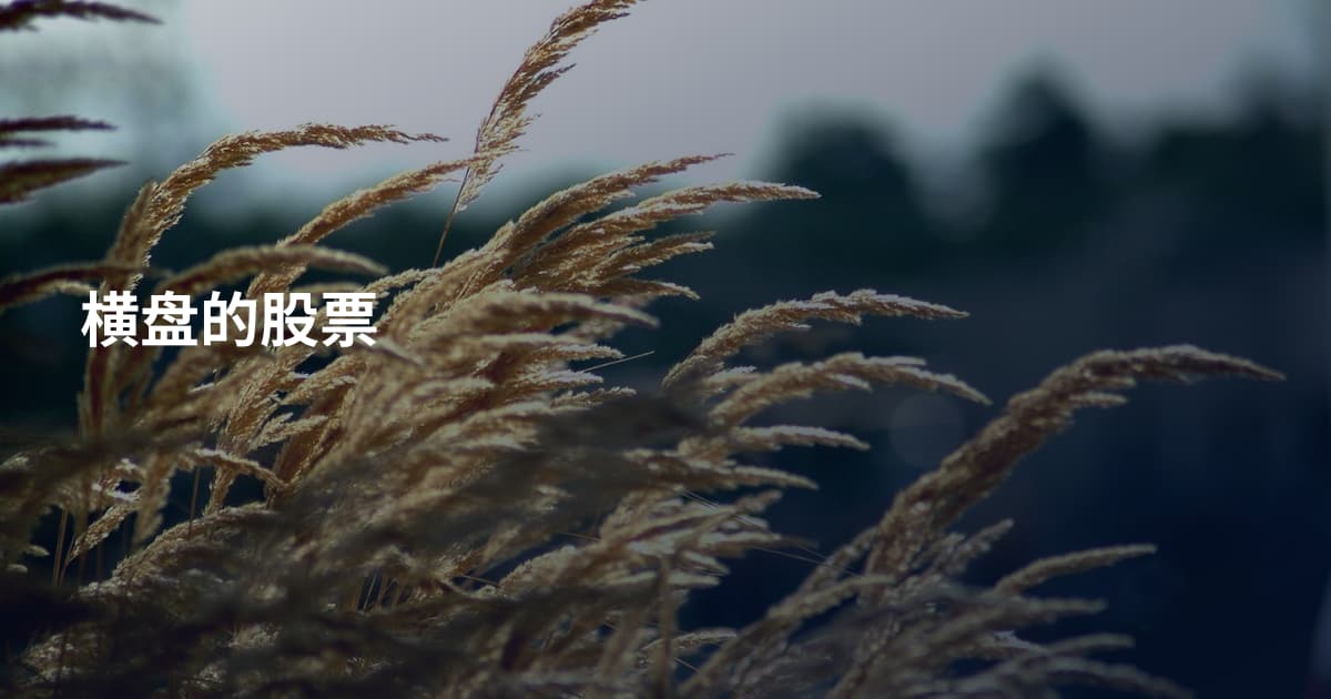 横盘的股票