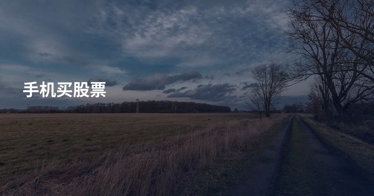 手机买股票