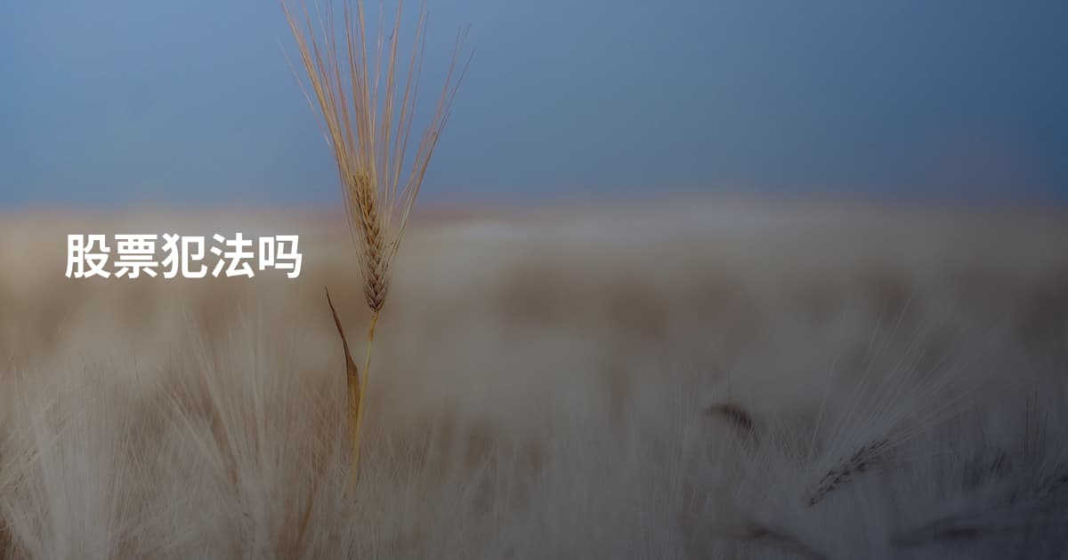 股票犯法吗