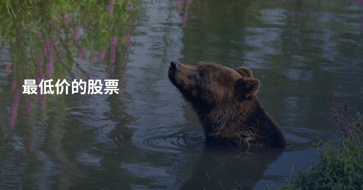 最低价的股票