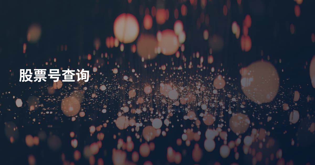 股票号查询