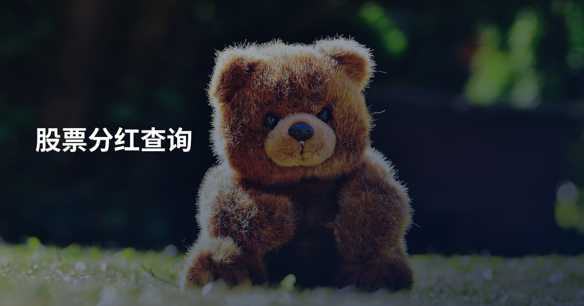 股票分红查询