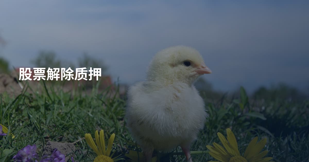 股票解除质押