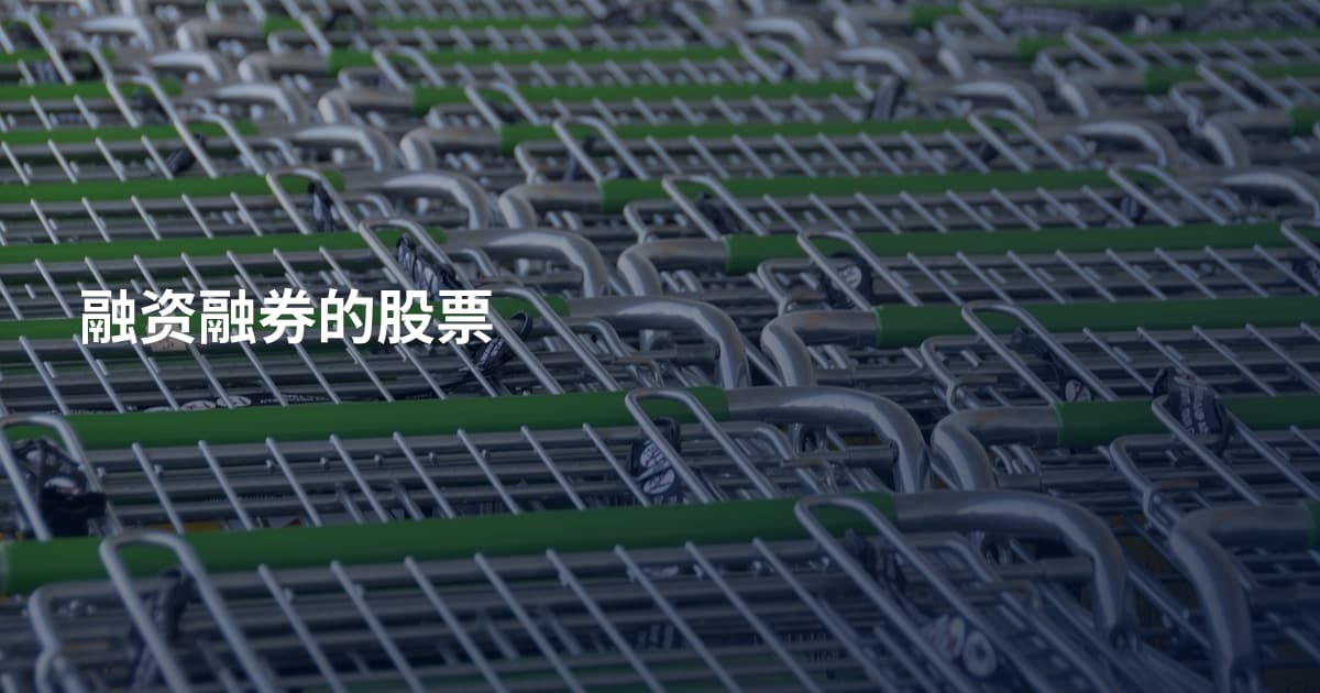 融资融券的股票
