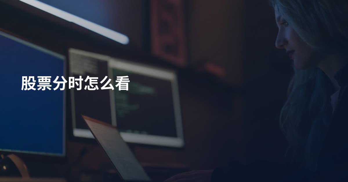股票分时怎么看