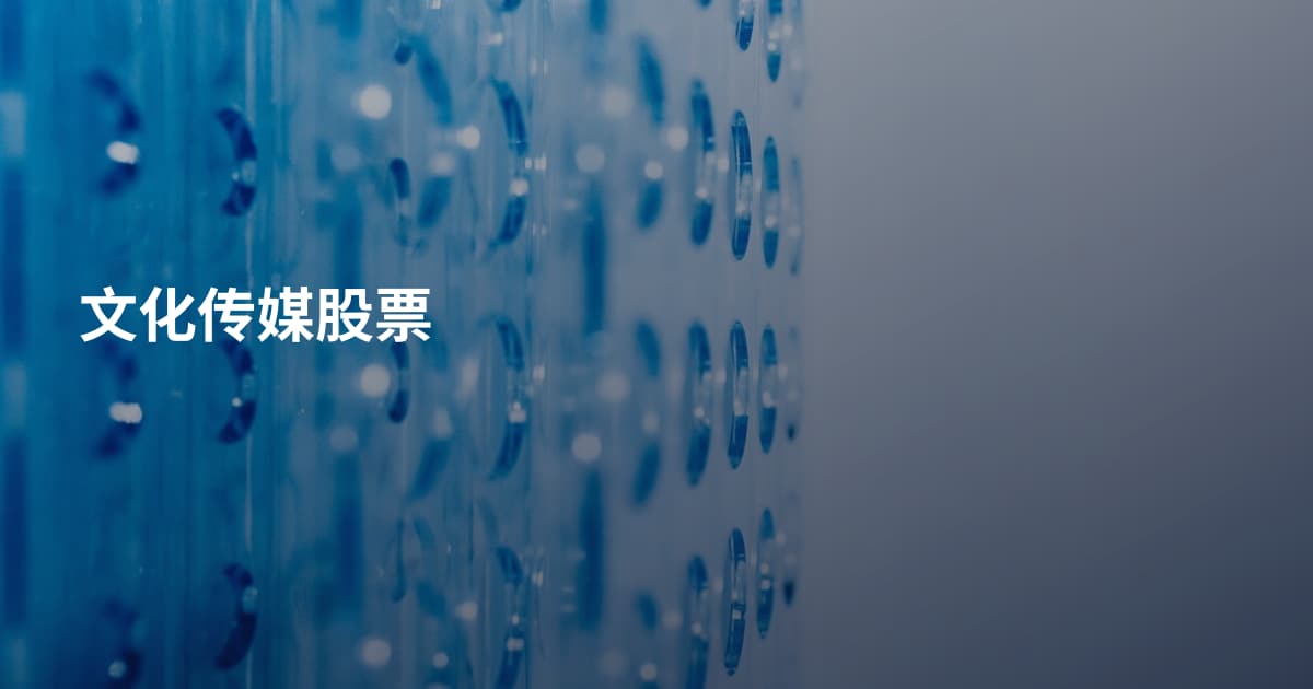 文化传媒股票