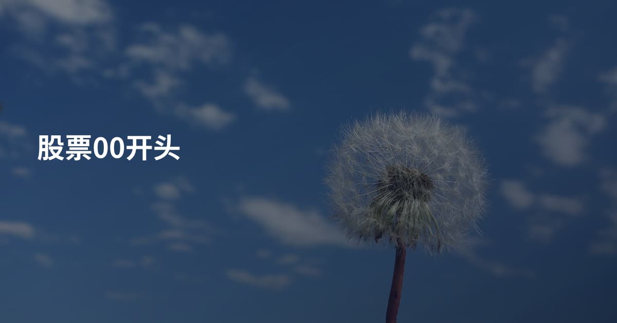 股票00开头