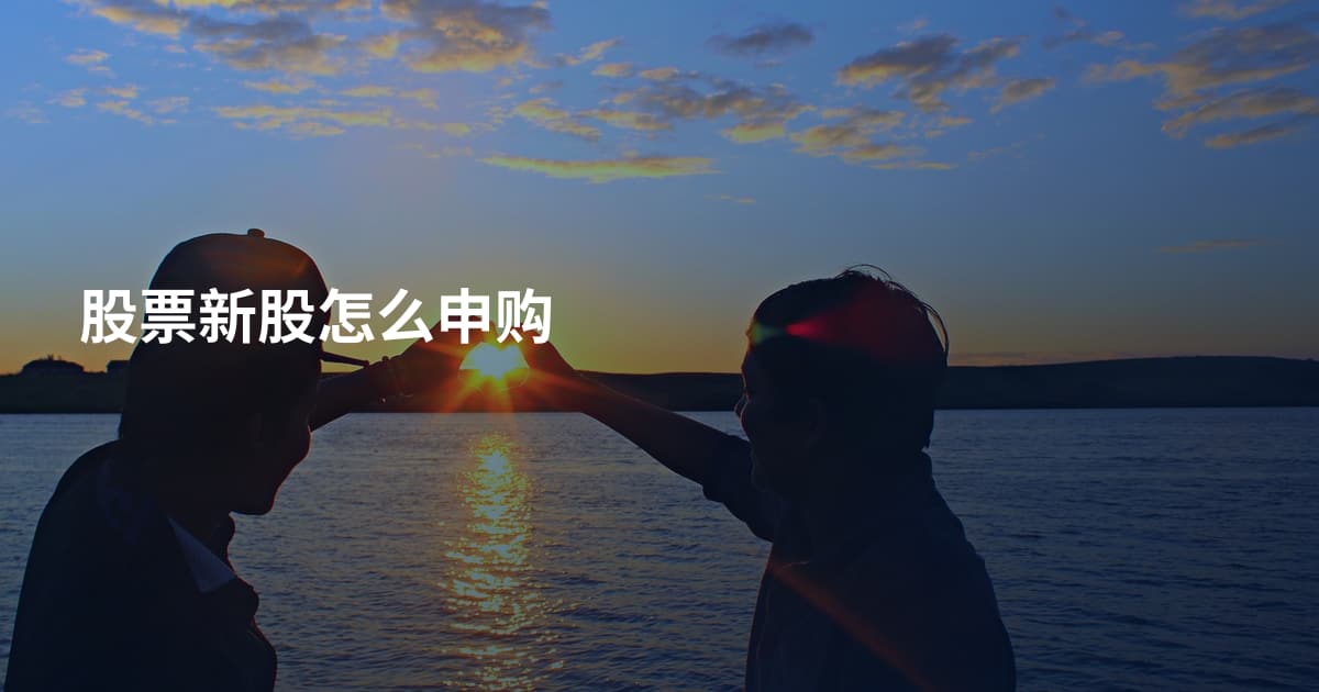 股票新股怎么申购