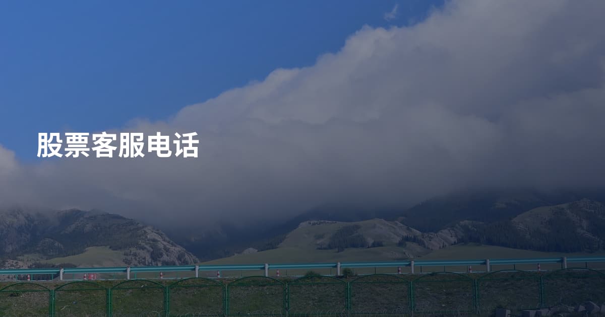 股票客服电话