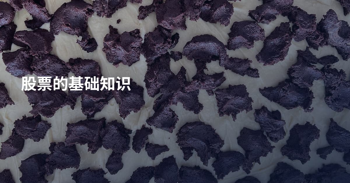 股票的基础知识
