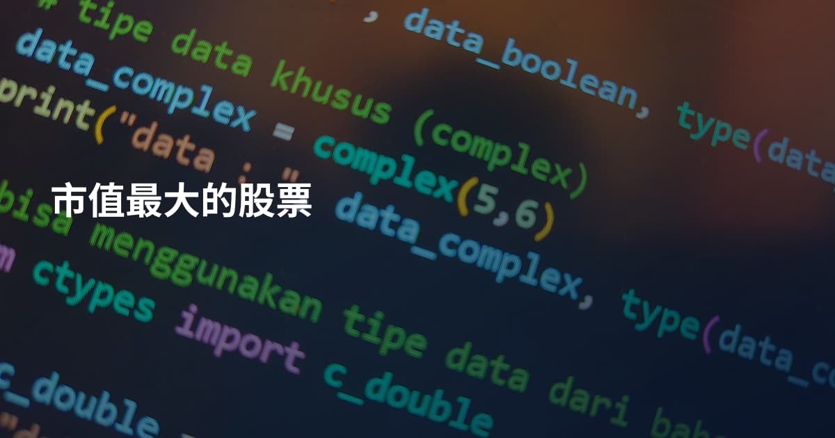 市值最大的股票