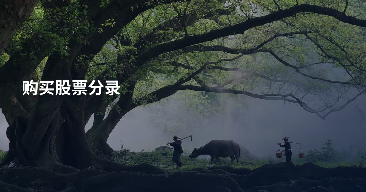购买股票分录