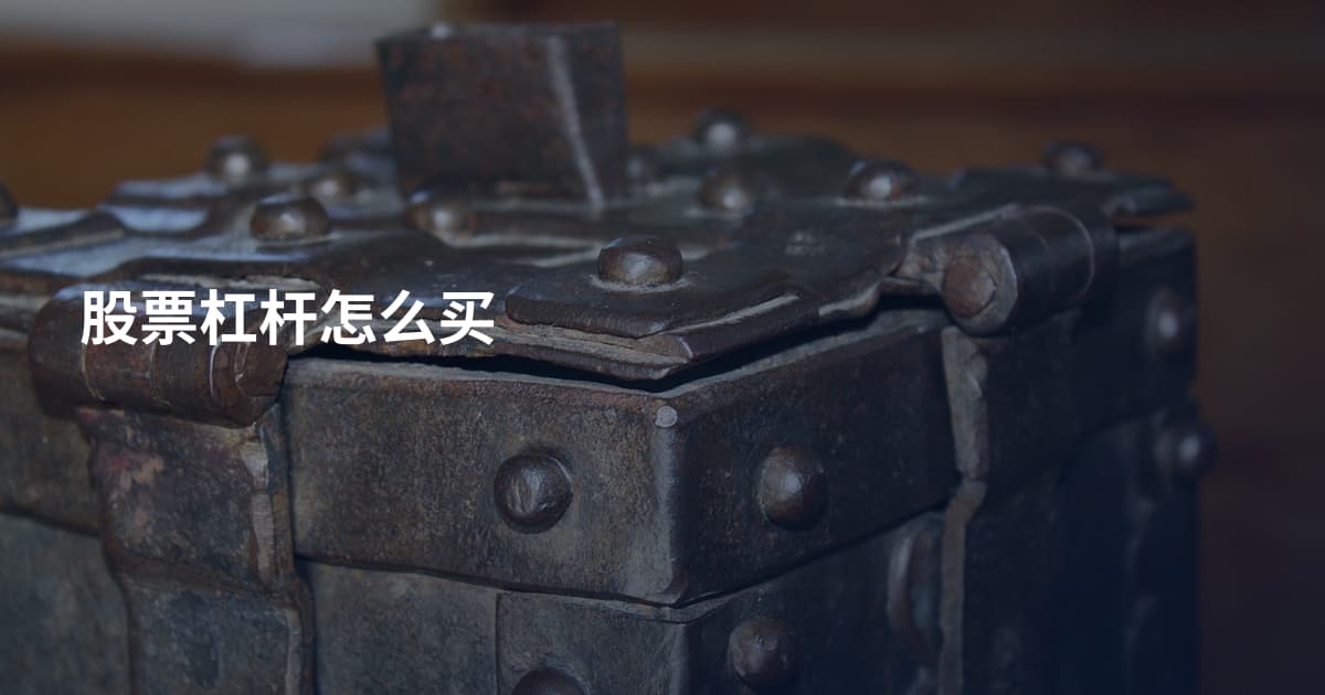 股票杠杆怎么买