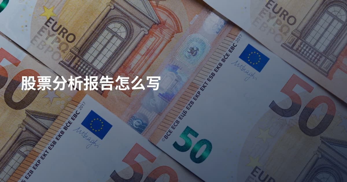股票分析报告怎么写