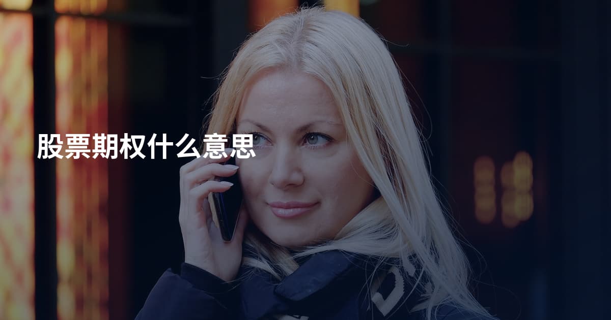股票期权什么意思