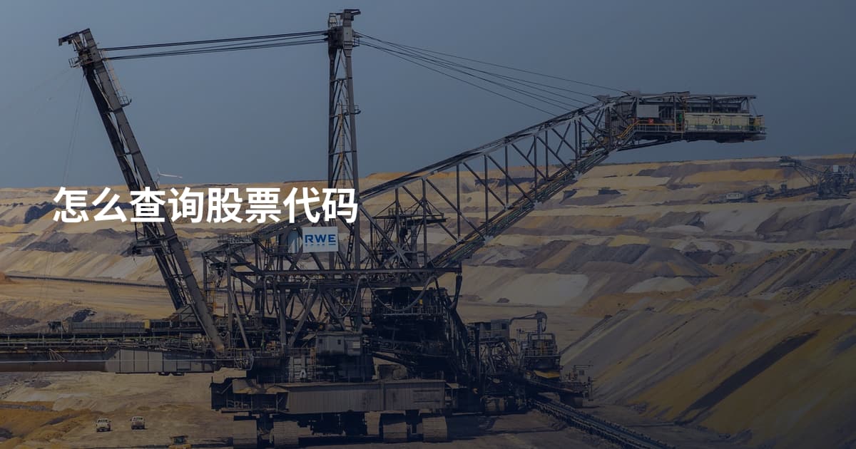 怎么查询股票代码
