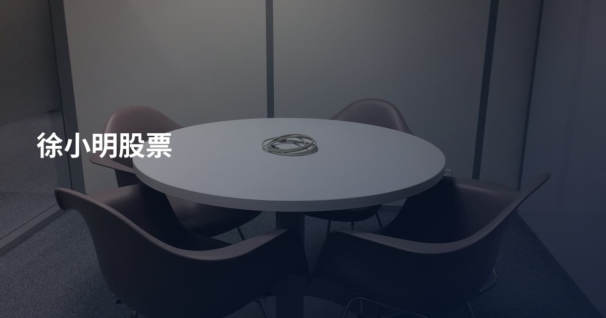徐小明股票