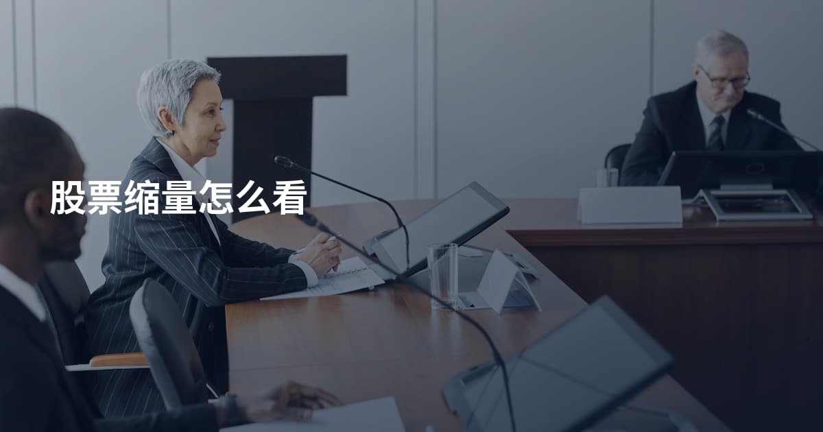 股票缩量怎么看
