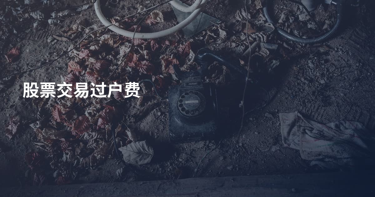 股票交易过户费