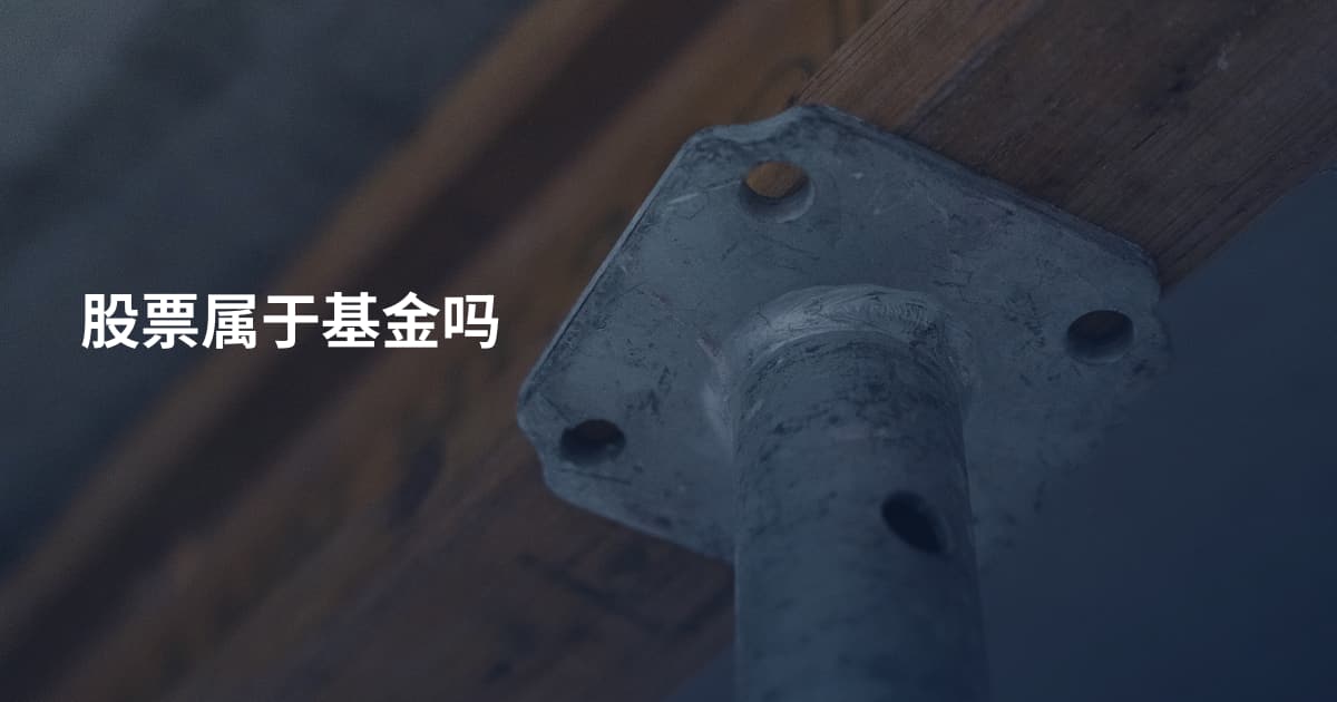 股票属于基金吗