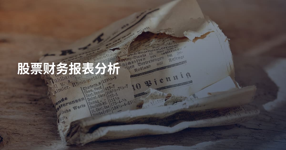 股票财务报表分析